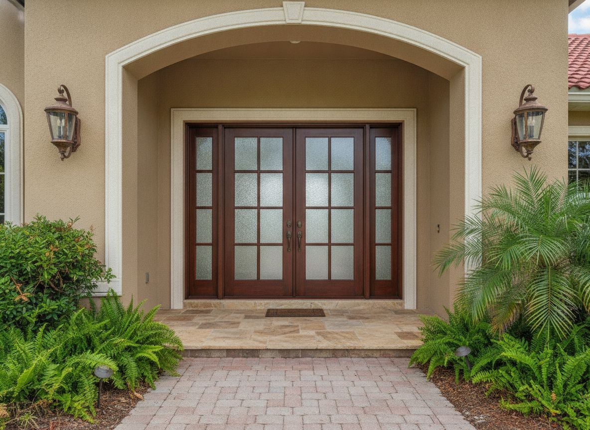 Double-door entry with impact sidelights