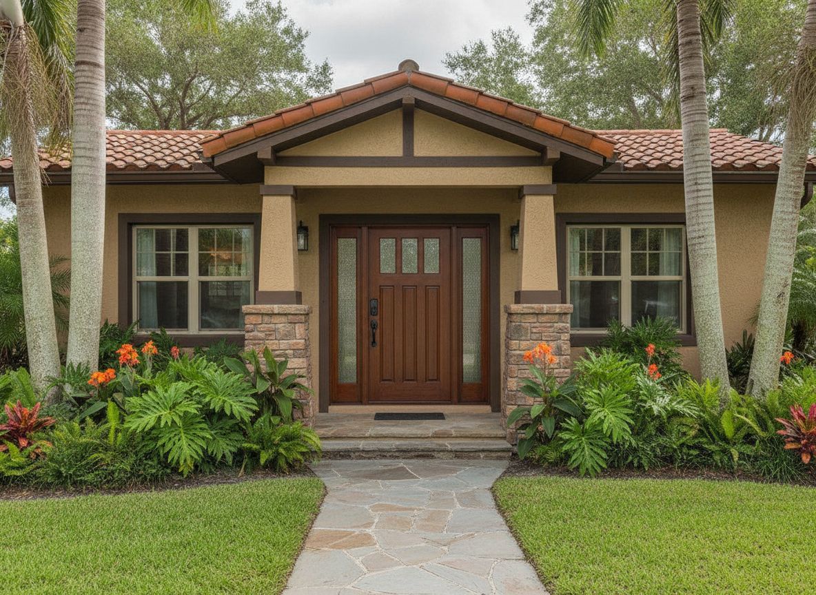 Craftsman-style impact entry door